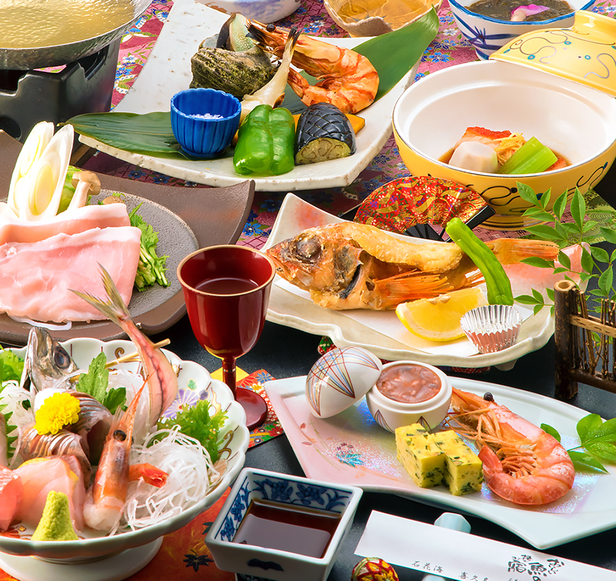 大地の彩 花月亭のお料理一例